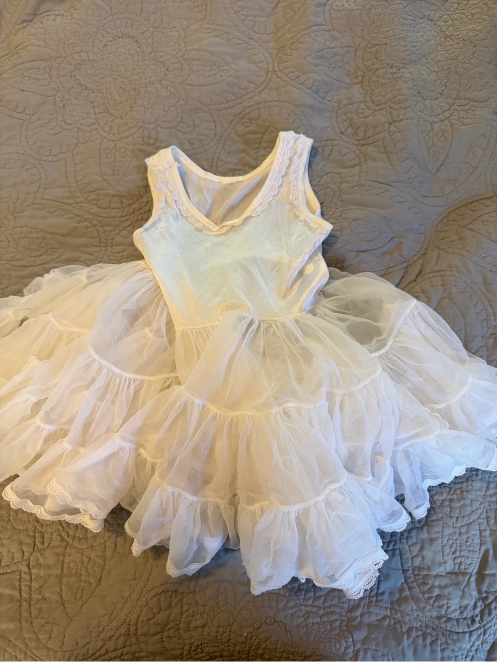 Classic White Tulle Ballet Costume Dress for Kids-